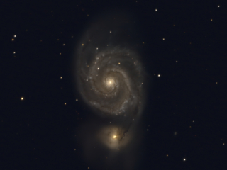 m51 - Галактика водоворот в созвездии Гончих Псов